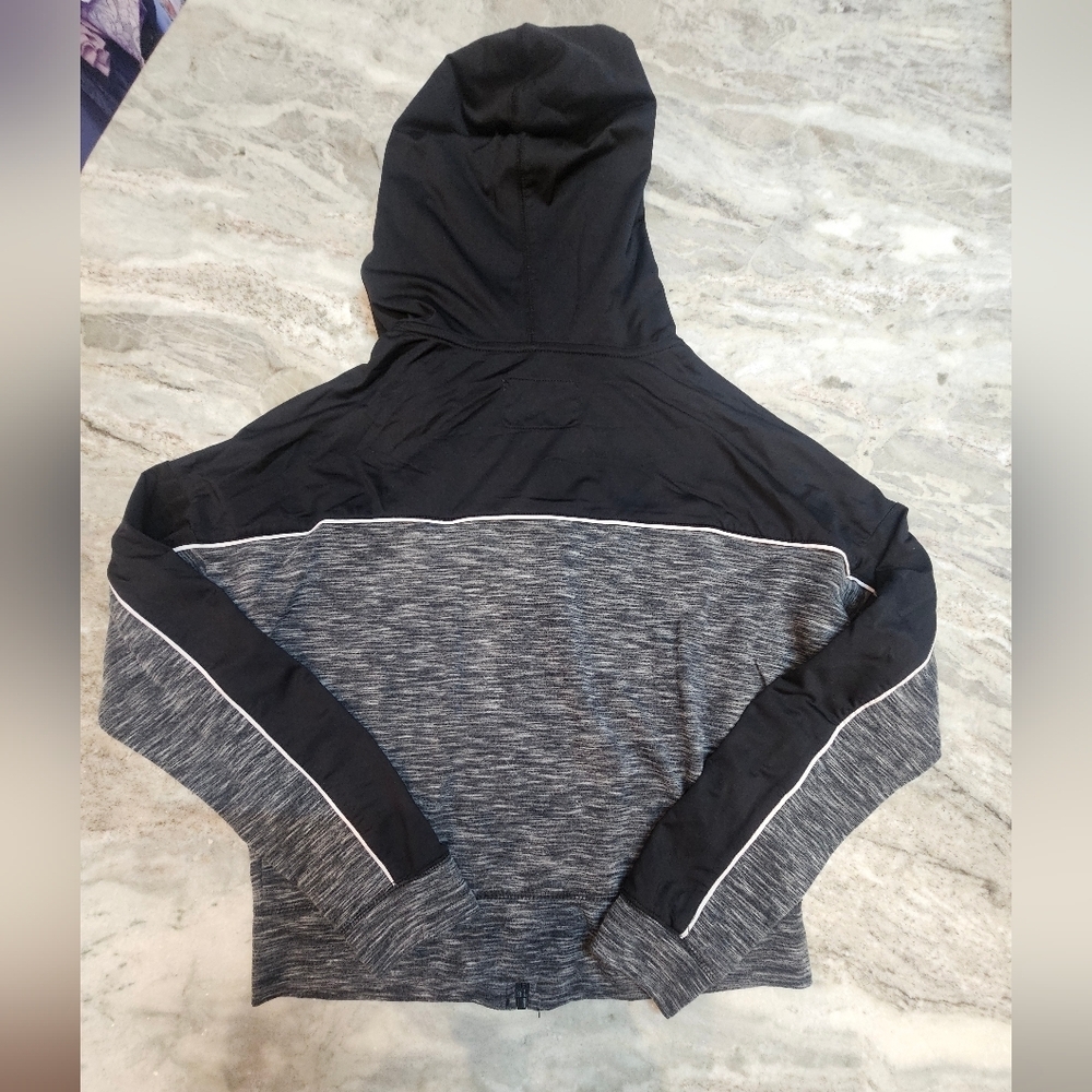 Live Love Dream Women’s XS Full Zip Hoodie Black Gray Athleisure Colorblock LLD - Picture 10 of 12